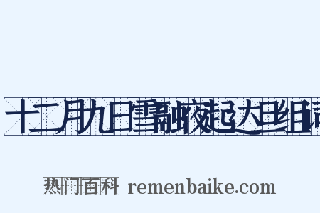 十二月九日雪融夜起达旦组词是什么意思的图片